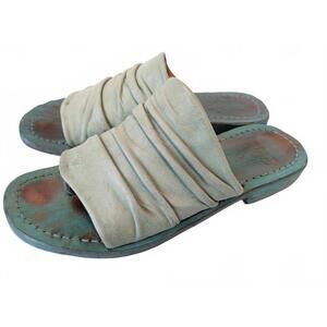 John Fluevog Peru Amazon Women Slide Slip-on Ruchd Green 6.5